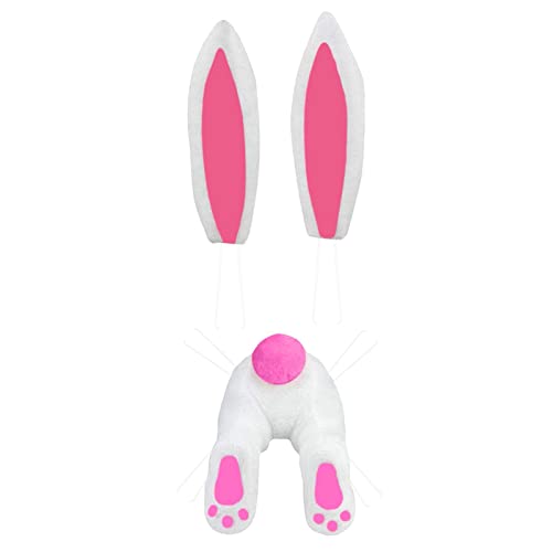 Osterkranz mit Hase Hintern, Türkranz Ostern Osterdeko, Ostertür Dekoration Hase Butt Kranz Kit Ostern Frühling Outdoor Indoor Hängende Willkommensschild Kranz Befestigung Bastelbedarf (C-B, One Size) von YLLQXI