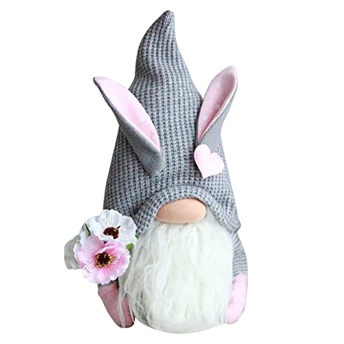 YLLQXI Ostern Wichtel, Osterdeko Handgemachte Plüsch Osterhasen Zwerg Ostern Deko Frühlingsdeko Tischdeko Frühling Osterhase Puppen Dekor Frühlingsdeko Innen fürHome Farmhouse Kitchen Decor3 von YLLQXI