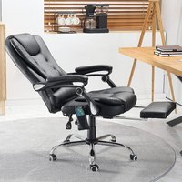 YODOLLA Ergonomischer Liegestuhl für Büros, Wärme & Massage Schreibtischstuhl mit hoher Rückenlehne und Verstellbarer Höhe, Executive-Drehstuhl aus von YODOLLA