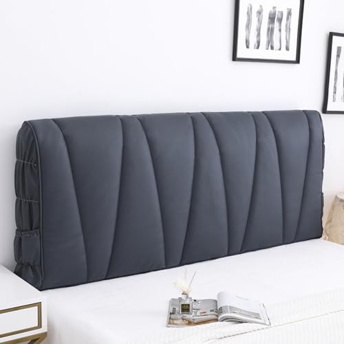 YOHOCS Bett Kopfteil Bezug, Bettkopfteil Hussen, Staubdicht Kopfteil Schonbezug für eine Vielzahl von Bettköpfen, Bett Zurück Schutz Verdickt All-Inclusive Kopfteil Husse,Dark Blue,150cm von YOHOCS