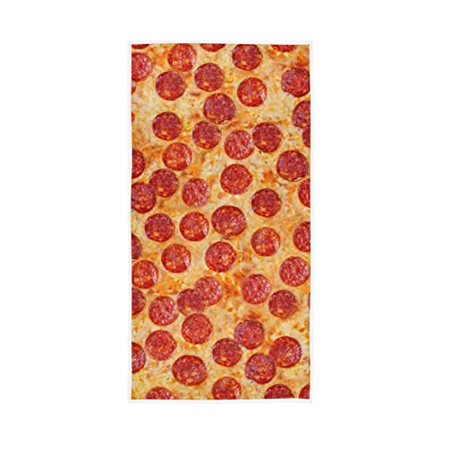 YOUJUNER Handtücher 3D-Pizza-Druck Decor Soft Face Handtuch Absorbierende Badezimmer Küchentücher 76 X 38 cm von YOUJUNER
