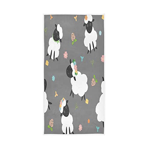 YOUJUNER Handtücher süßes Schaf-Muster Decor Soft Face Handtuch Absorbierende Badezimmer Küchentücher 76 X 38 cm von YOUJUNER