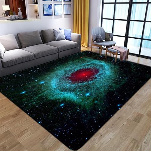 YOUOUSI Galaxy Black Hole Vortex großer Teppich Wohnzimmer Schlafzimmer Dekoration Nachttisch Kinderzimmer Dekoration Küche Badezimmer Anti-Rutsch-Matte von YOUOUSI