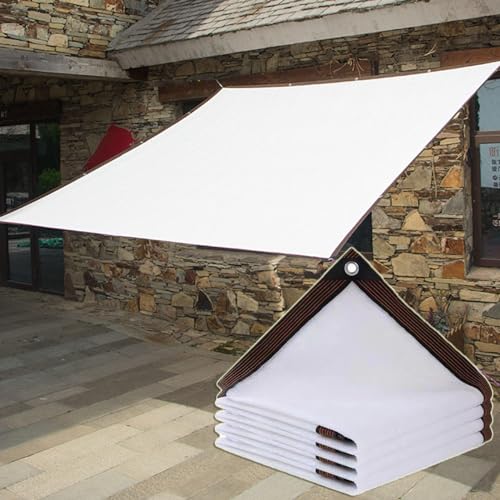 Pergola-Beschattungsnetz,Weißes Sonnensegel mit Ösen,Sunblock Schattentuch,Atmungsaktiver Markise,für Garten Balkon Carports Terrassen Zwinger,Anpassbar,White-1x2m(3 * 7ft) von YQOLG87