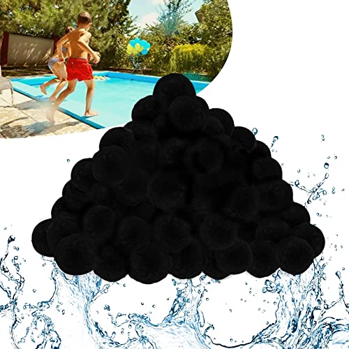 YRHome Filterball für Sandfilteranlagen Filterbälle 2100g Filter Ball Sandfilter ersetzen 75 kg Poolfiltersand langlebige für Pool Pumpe Sandfilter, Schwimmbad, Filterpumpe Schwarz von YRHome