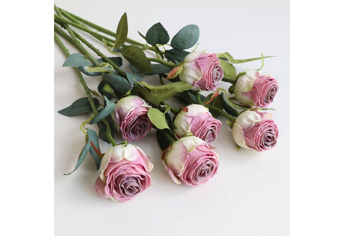 Kunstpflanze 8 Blumensträuße, Wohnzimmer-Tischdekorationsblumen, Seidenblumen, YRIIOMO, Ornamente, Rosen-Kunstblumen von YRIIOMO