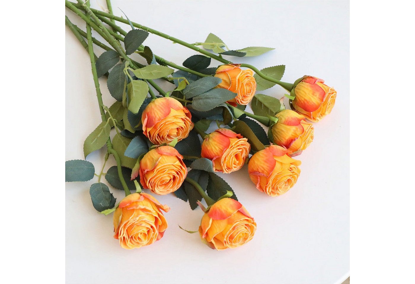 Kunstpflanze 8 Blumensträuße, Wohnzimmer-Tischdekorationsblumen, Seidenblumen, YRIIOMO, Ornamente, Rosen-Kunstblumen von YRIIOMO
