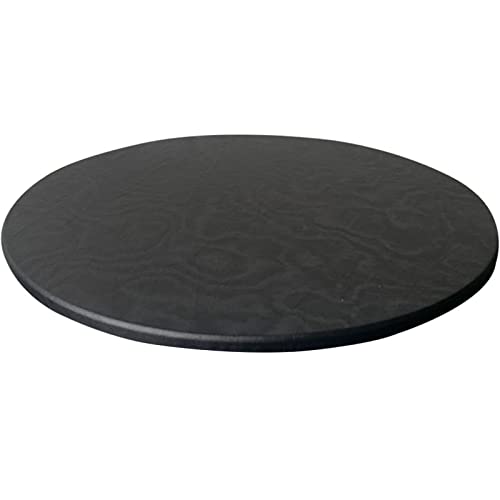 YRRA Tischdecke Tischschutz Schutzfolie Abwaschbar weich, Wasserdicht Rutschfestem Runden Tischdecken für jeden Anlass mit Gummizug,Pure Black,60cm von YRRA