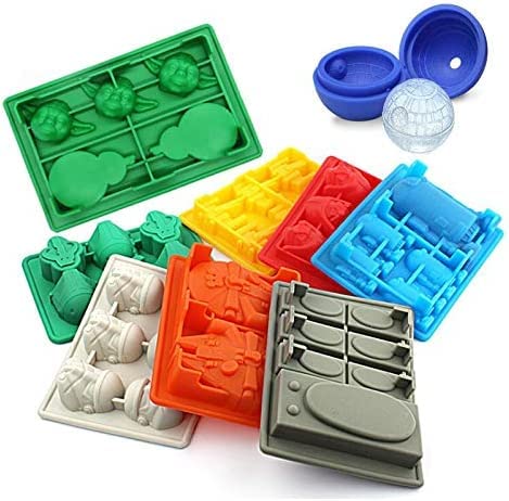 NEUE 9 stück Star Wars Eiswürfel Tray Silikonform Eis Makers Schokoladenform Todesstern Darth Vader R2D2 Hans Solo Falco von YSCNB