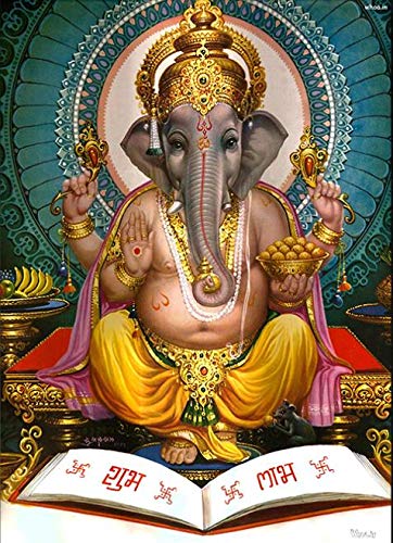 YSCOLOR Diamant Painting DIY Diamant Stickerei Lord Ganesha Buddha 5D Diamant Malerei Kreuzstich 3D Diamant Mosaik Dekoration Weihnachtsgeschenke 30X40cm von YSCOLOR