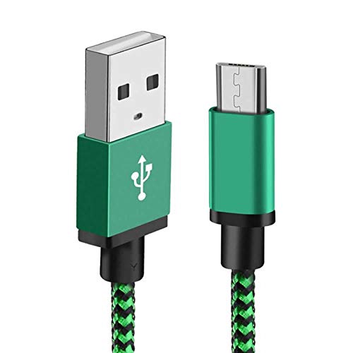 YSJJZRL Micro-USB-Kabel, Durable Nylon Braided Micro 2.0 USB-Ladekabel Kompatibel mit Samsung Galaxy S7 Edge S6 S5, Kindle, PS4 und mehr (2M) von YSJJZRL