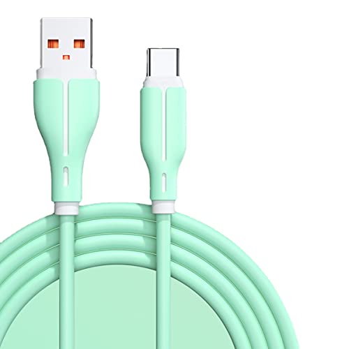 YSJJZRL USB auf Typ C Kabel - 66W 6A Schnellladung & Datenschnelles USB Typ-C Kabel für Samsung Galaxy LG und mehr (1M, grün) von YSJJZRL