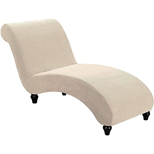 YSLLIOM Chaiselongue Schonbezüge, Liegesessel Stuhlbezug, Relaxliege Deluxe Stuhlbezüge, Schonbezug Stretch rutschfest, Maschinenwaschbar (Beige) von YSLLIOM