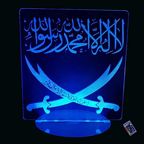 Optische Täuschung 3D Islamische Dekorative Lichter 16 Farben Andern Sich Fernbedienung USB-Strom Touch Schalter Dekor Lampe LED Lampe Tisch Kinder Geburtstag Weihnachten Geschenk von YTDZLTD