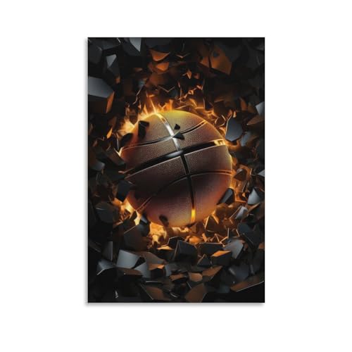 YTPONBCSTUG Dunk Leinwand Bilder Crossover Basketball Wandbilder Wohnzimmer Zimmer Deko Modern Wandbild Schlafzimmer Leinwandbild Wanddeko Küche Wand Dekorationen von YTPONBCSTUG