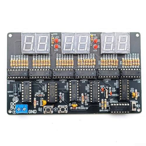 YUANGANG Digitale Schaltung Uhr Teil-Kit mit Gehäuse 6-Bit Digital Circuit Clock Kit Löten und DIY Teile Produktion (Teile) von YUANGANG