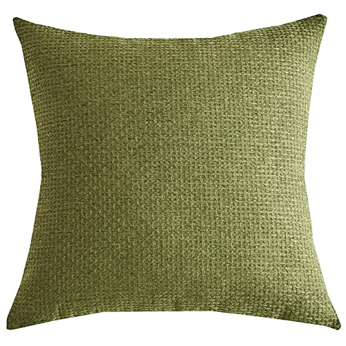 Dekokissen Couchkissen Kopfkissenbezug Sofa Kissenbezug Baumwolle Und Leinen Simple Pillow Wohnzimmer Sofa Kissenbüro Massivfarbbett Top Kissenbezug-Rechteckiger 35X50 Einzelkissenbezug_Grün von YUNHOME