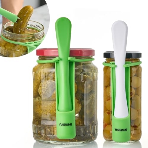 Gurkengabel, YUNHOME Gurkengreifer, einzigartige Küchenhelfer, Olivengabel, Pickle Pickle, Geschenk, coole Gadgets, Gurkengabeln, Werkzeug für den Glasgurkenhalter von YUNHOME