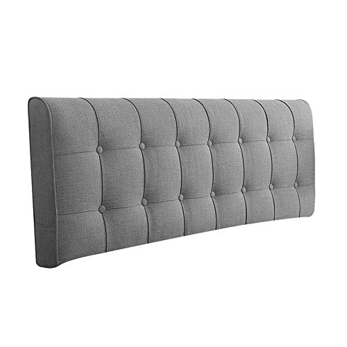 Bett Rückenpolster Stoff Sofa Rückenpolster Lendenkissen Bett Weichpackung Rückenkissen Bett Rückenlehne Nacken- und Taillenstützkissen Waschbar ( Color : Dark gray Without Headboard , Size : 200cm ) von YUPING