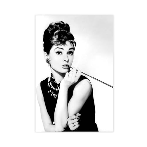 YVNESAQ Audrey Hepburn Poster (28) Leinwandposter, Wandkunst, Dekordruck, Bild Gemälde für Wohnzimmer, Schlafzimmer, Dekoration, ungerahmt, 30 x 45 cm von YVNESAQ