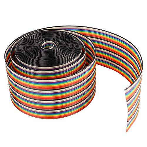 Flachbandkabel, bunt 1,27 mm Abstand Kabel 40P flach Rainbow Flachbandkabel Drahtbreite 5,08 cm (3 meter long) von YWBL-WH