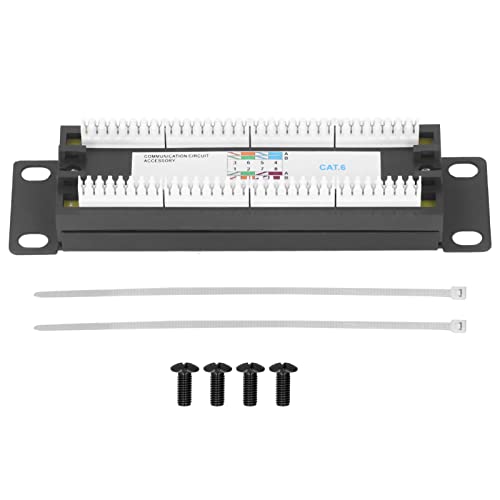 YWBL-WH Netzwerk-Patchpanel mit 8 Ports Zur Wandmontage, CAT6, Ungeschirmte Verdrahtungshalterung, Netzwerkkabelgestell für 23-28 AWG-Kabel von YWBL-WH