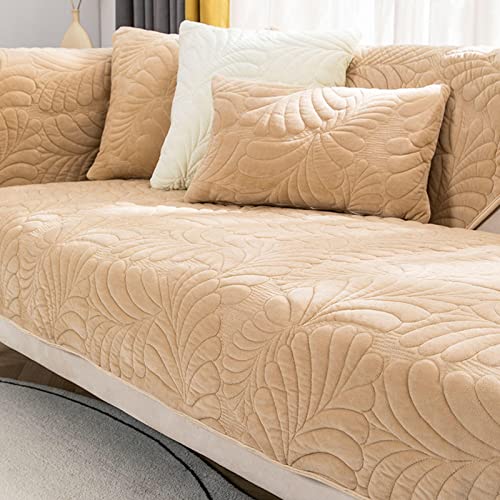 YWQJL Sofabezug Ecksofa Couch Sofabezug L Form Bezug Ecksofa Schonbezug U Cover 3 Sitzer 2 Sofaschoner rutschfest Couchbezug üBerwurfdecke Sofaschutz,beige-70x150cm von YWQJL