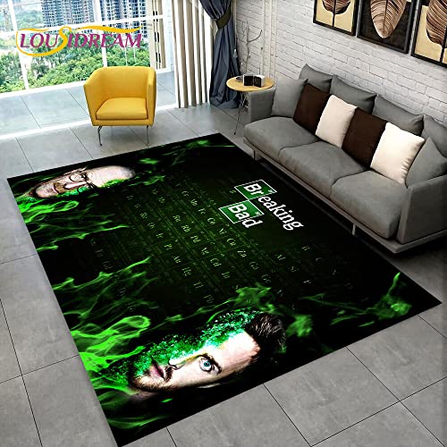 YZGAH Breaking Bad Walter Hartwell Spiele Bereich Teppich, Teppich Teppich Für Zu Hause Wohnzimmer Schlafzimmer Sofa Fußmatte Dekor, Kind Rutschfester Boden Essen 3D V3650 40X60Cm von YZGAH