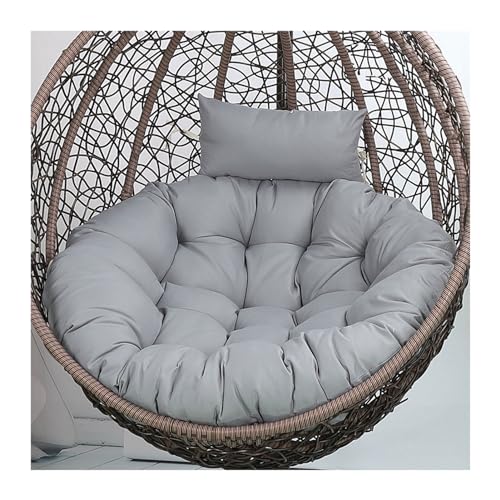 Yahbrra Kissen für Hängesessel Outdoor, Hängekorb Kissen, Ersatzpolster für Hängesessel, Sitzkissen Polster für Hängesessel (Color : Gray, Size : 115size (Diameter: 105cm)) von Yahbrra