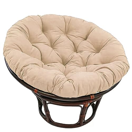 Yahbrra Papasansessel Kissen, Polster Bodenkissen für Schwenksessel, Rund Papasan Sessel, Polyrattan Sessel Durchmesser 100 cm und Kissenstärke 10 cm Rattanmöbel Gartenstühle Rund Blumen (Color : KHA von Yahbrra