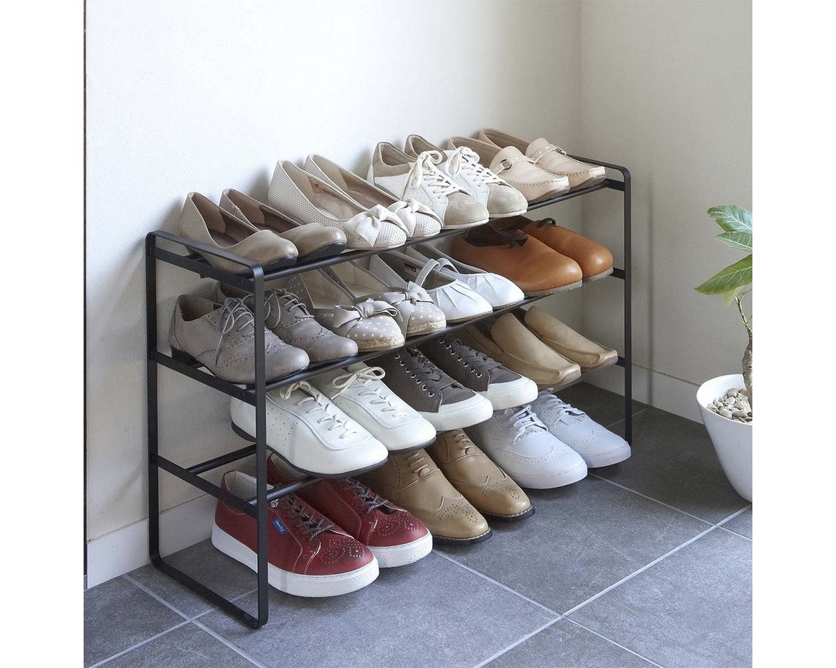 Yamazaki Schuhregal "Tower", platzsparend, Schuhständer, Schuhablage, Metall, ausziehbar, erweiterbar von Yamazaki