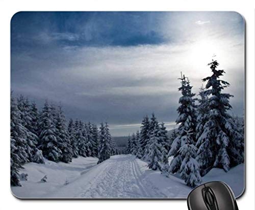 Feine und dauerhafte Gemeinsame Kanten Gaming Mouse pad, durch die straßen der Winter - Mousepad, Maus - Pads (Winter Mousepad) von Yanteng