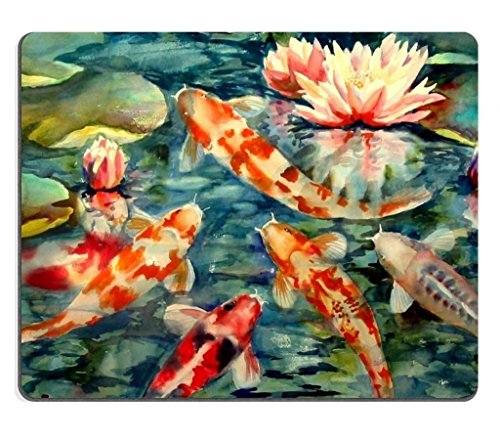 Yanteng (Maus - Pads) Bild Fisch Koi - Lily Pad - Mousepad individuelle kunstwerke YANTG Gaming Mouse pad rechteckige verkauft. von Yanteng