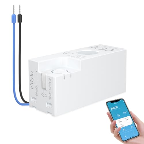 eMylo Smart Wifi Energiemessgerät Mini-Stromverbrauchsmessgerät 99% hohe Genauigkeit 1 Phasen Echtzeit-Stromverbrauchszähler Überlastschutz für Haus/Wohnung, Smart life Tuya App Control von Yasorn