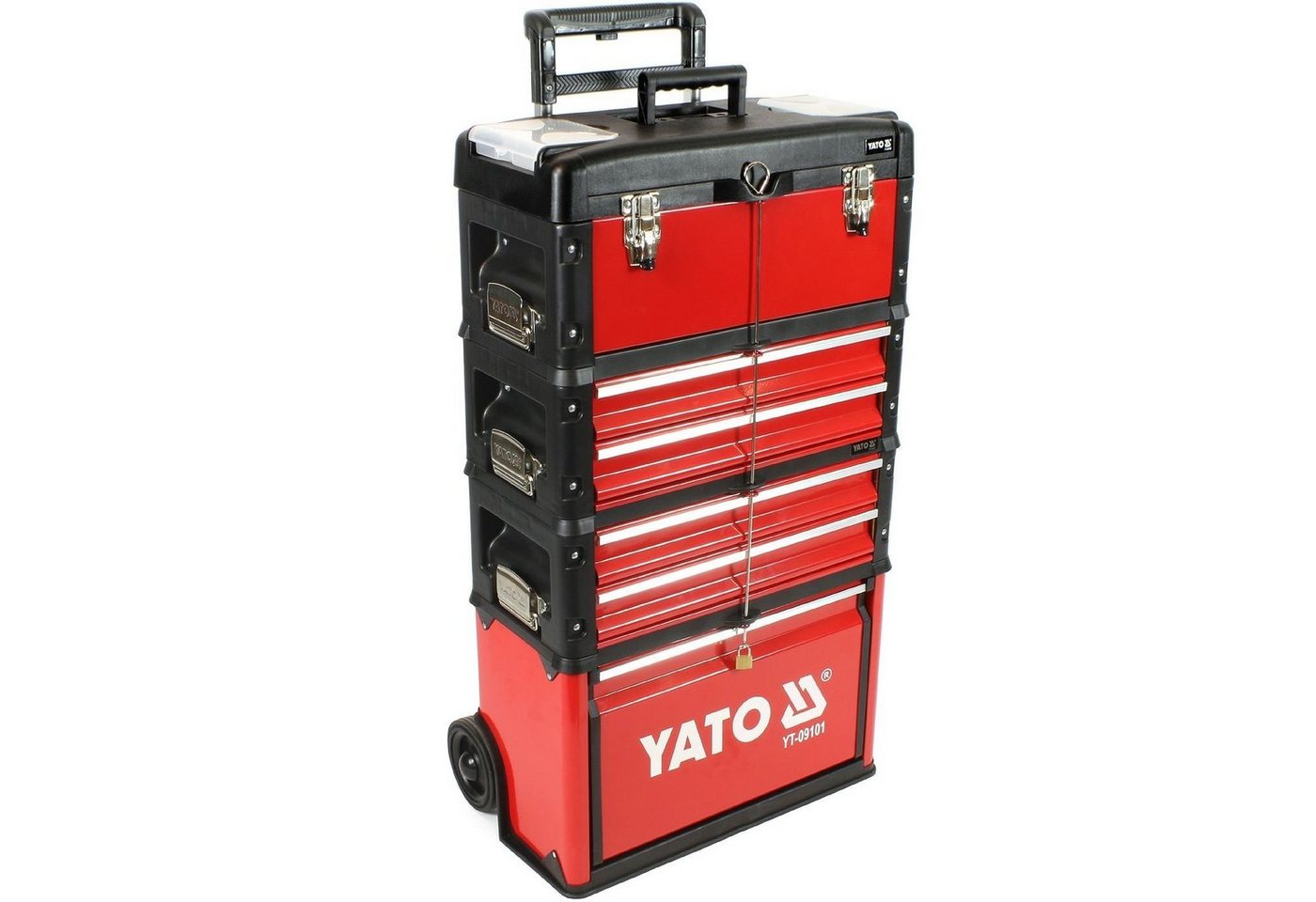 Yato Werkzeugkoffer Werkzeug-Trolley mit 4 Modulen YT-09101 + YT-09107 von Yato