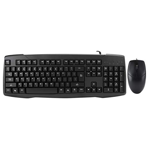 Yctze Schnurgebundene Tastatur Maus-Kombi-Set Universelles ergonomisches kabelgebundenes Maus-Tastatur-Set Computertastatur mit Gaming-Maus USB-Kabel-Set für PC-Gamer-Laptop-Arbeiten von Yctze