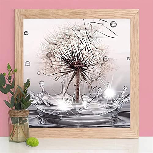 5D Diamond Painting Set,Löwenzahn Blume Diamant Painting Bilder Kit DIY Malen nach Zahlen Erwachsene Stickerei Kreuzstich Voll KristallDiamant Kunst Handwerk für Home Wand-Decor Square drill,50x50cm von Yeecer