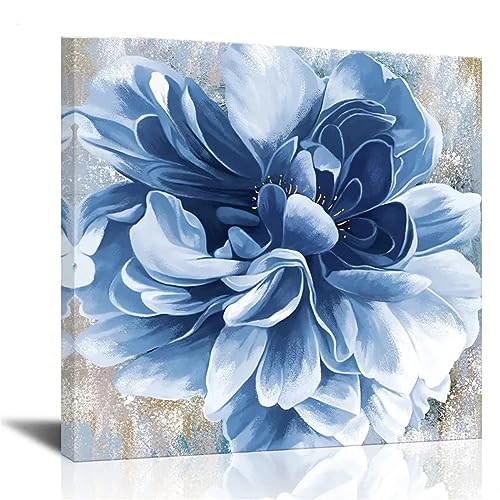 5D Diamond Painting Set Abstrakte blaue Blumen,Diamant Painting Bilder Kit DIY Malen nach Zahlen Erwachsene Stickerei Kreuzstich Voll Strass Kristall Diamant Kunst Handwerk für Home Wand-Decor 60x60cm von Yeecer