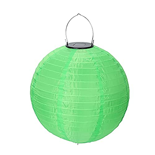 Yeehliny LED-Solar-Laterne, Wiederverwendbare Papierlampe Lampions zur Dekoration Papierlampions Für Drinnen & Draußen, Wasserdicht, Outdoor, Hochzeit, Fest, Dekor-Lampe (Grün, 8 inch) von Yeehliny