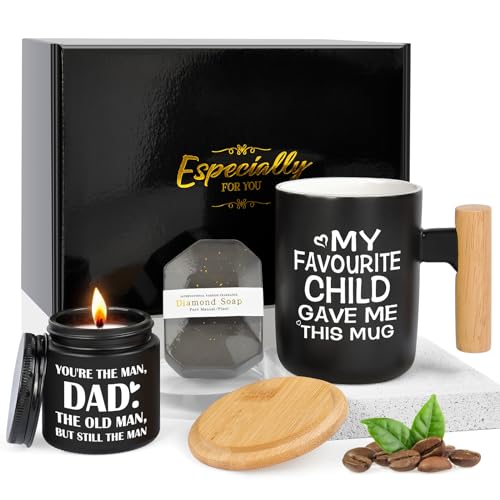 YiksunMY Personalisierte Geschenke für Vater, Männer, Vatertagsgeschenke für Papa, Tassen-Geschenk-Set von YiksunMY