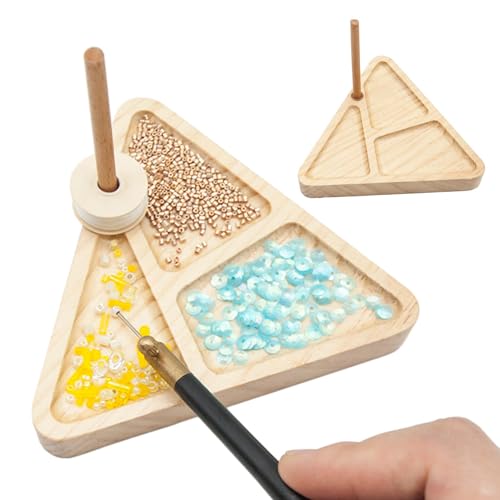 Yiurse Perlenablage für Schmuckherstellung – geteiltes Dreieck-Perlen-Tablett | leichtes DIY-Perlenwerkzeug, tragbares Perlenbrett für Halsketten, Armbänder von Yiurse