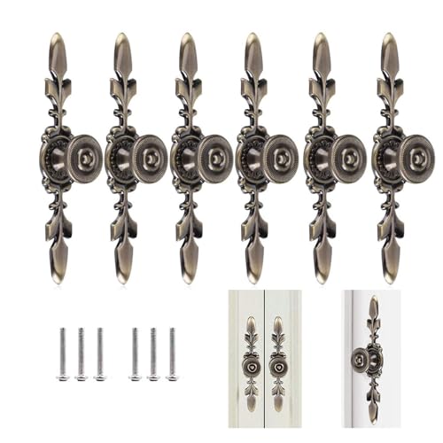 Ylinwtech 6 Stück,Vintage Möbelgriffe,Vintage Style Pull Griff,Traditioneller Schubladengriff,Türknauf zurück Platte,für Home Möbel Schublade Schrank Kommode Kleiderschrank Schrank mit Schraube Ylinwtech 6 Stück,Vintage Möbelgriffe,Vintage Style Pull Griff,Traditioneller Schubladengriff,Türknauf zurück Platte,für Home Möbel Schublade Schrank Kommode Kleiderschrank Schrank mit Schraube von Ylinwtech