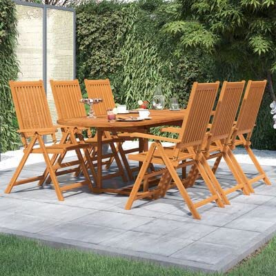 Yolola Sitzgruppe Garten Essgruppe 6 Personen Gartenmöbel Holz Gartenmöbel Set mit 6 Klappstühle Gartenmöbel Essgruppe Gartengarnitur Sitzgarnitur Gartentisch Ausziehbare von Yolola