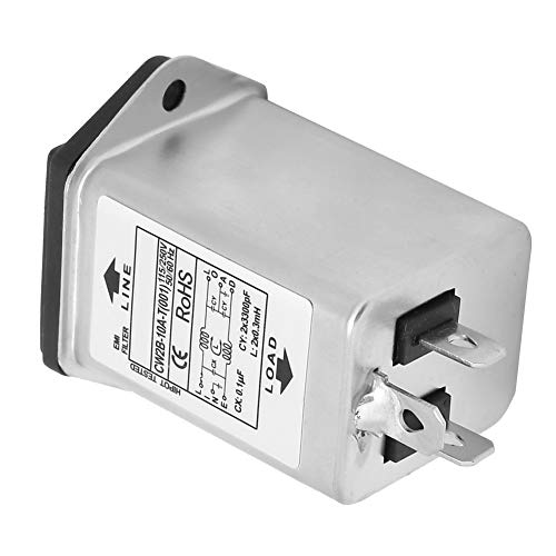 Netzfilter, Steckdose 2-in-1-Einzelsicherheits-Netzfilter für Sicherungssteckdose, CW2B-10A T (001) EMI-Netzfilter 125/250 V für Stromkabel von Präzisionsmessgeräten von Yosoo Health Gear