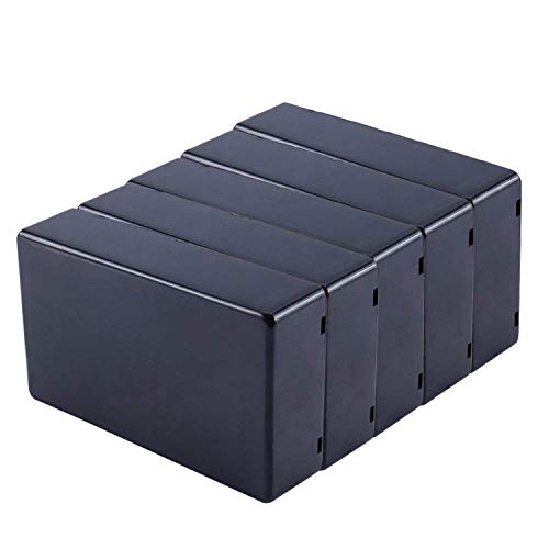 Yosoo 5 Stück Elektronik-Boxen aus schwarzem Kunststoff Wasserdichte Kunststoffbox Project Instrumentenkoffer 100 x 60 x 25 mm von Yosoo