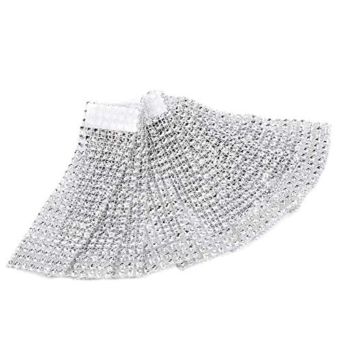 Yosoo 50 Stück Strass Serviettenringe Diamond Mesh Wrap Ribbon für Hochziet Party Weihnachten (Silber) von Yosoo