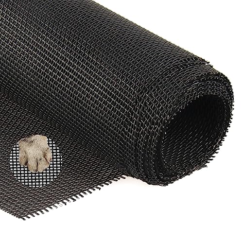 Yotache Katzenschutzgitter 252×122cm, Petscreen, katzengitter Fenster ohne Bohren, PVC-beschichtetes Polyester Katzengitter, Schwarz von Yotache