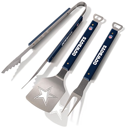 YouTheFan NFL Dallas Cowboys Spirit Series 3-teiliges Grill-Set, Edelstahl, 55,9 x 22,9 cm von YouTheFan