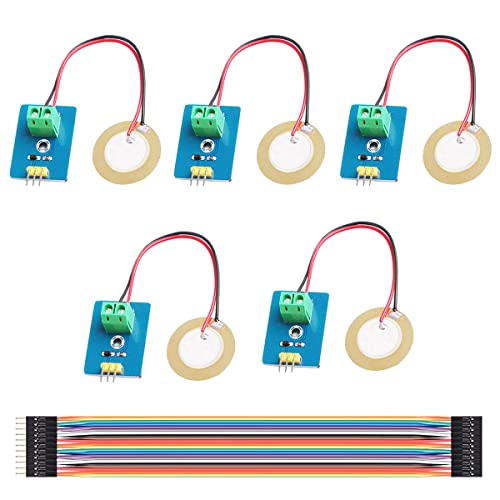 Youmile 5 Stück piezoelektrischer Keramik-Vibrationssensor Piezo 3.3 V / 5 V Modul Analog Controller Elektronische Komponenten liefert Sensor für Arduino mit Dupont-Kabel von Youmile