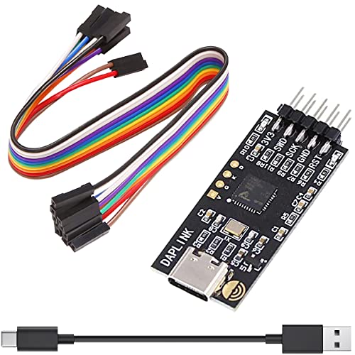 Youmile Downloader Emulator DAPLINK ersetzt JLINK OB/STLINK für STM32 Burner Downloader und Emulator ARM SWD/USB Typ-C-Schnittstelle mit USB-zu-Typ-C-Kabel, DuPont-Kabel von Youmile